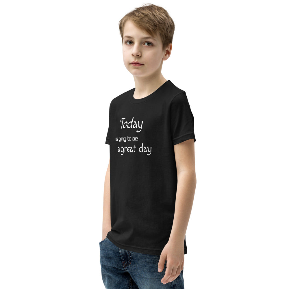 Motivational Youth T-Shirt " A Great Day" Inspiring Law of Affirmation Youth Short Sleeve T-Shirt