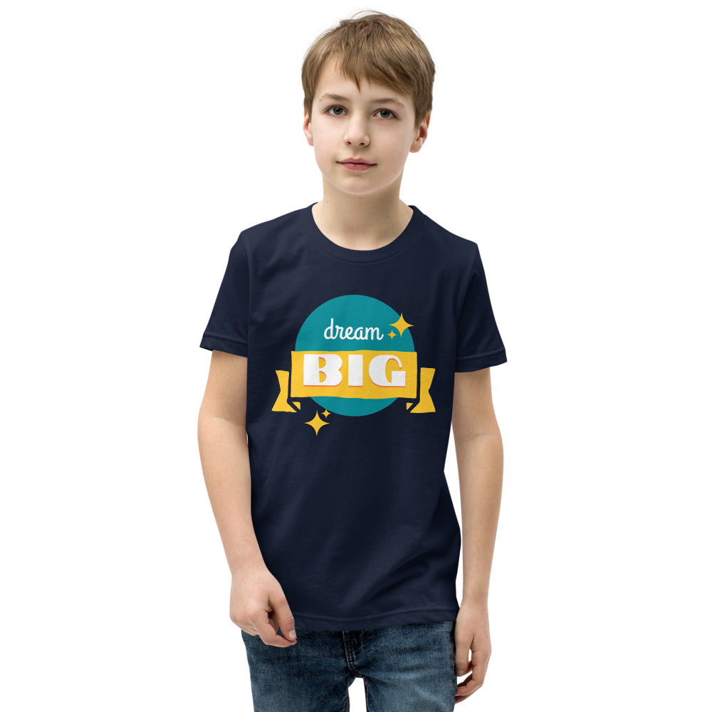 Motivational Youth T-Shirt "Dream Big" Inspiring Law of Affirmation Youth Short Sleeve Unisex T-Shirt