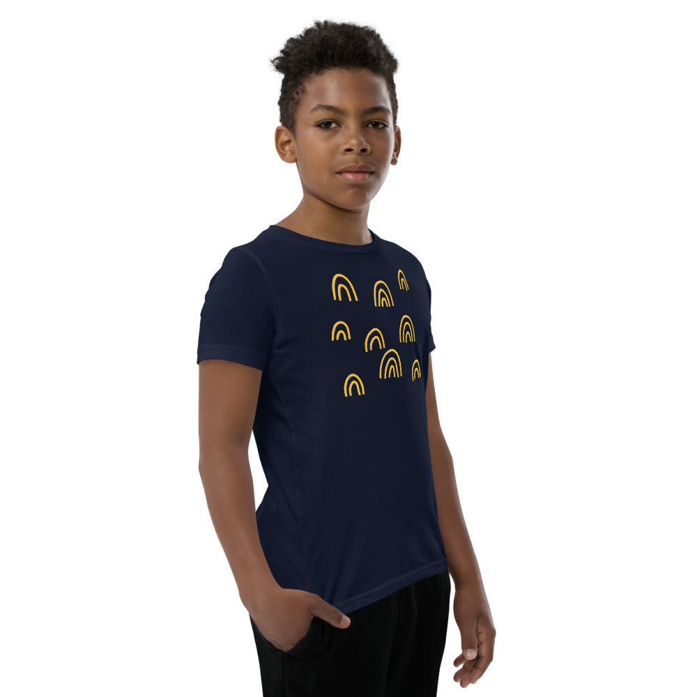 Motivational Youth T-shirt "Rainbow Line" Customized Youth Short Sleeve Unisex T-Shirt