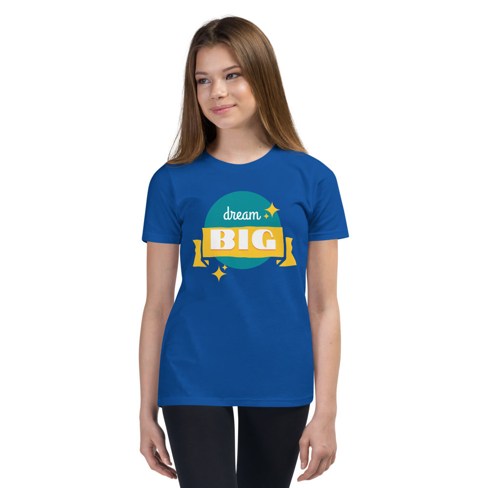 Motivational Youth T-Shirt "Dream Big" Inspiring Law of Affirmation Youth Short Sleeve Unisex T-Shirt