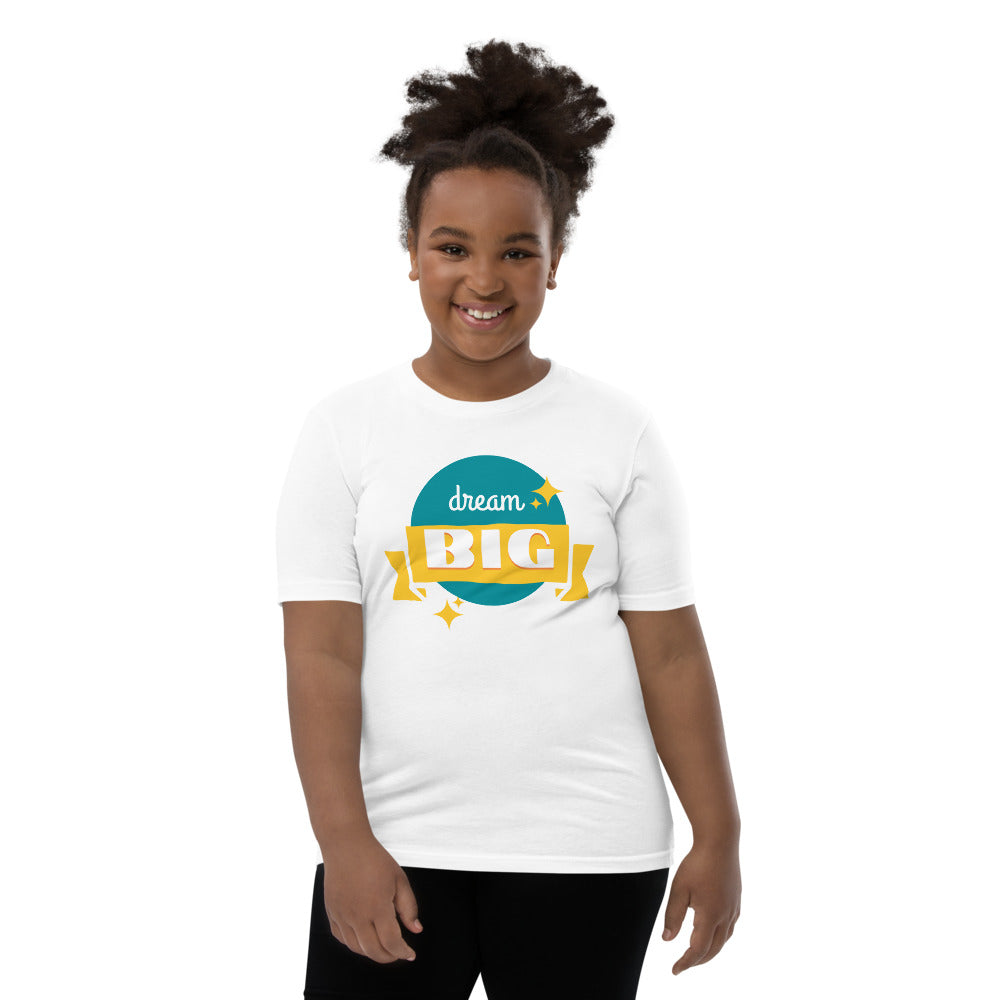 Motivational Youth T-Shirt "Dream Big" Inspiring Law of Affirmation Youth Short Sleeve Unisex T-Shirt